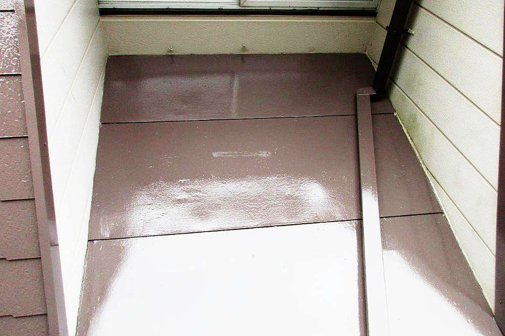 塗装後の下屋根