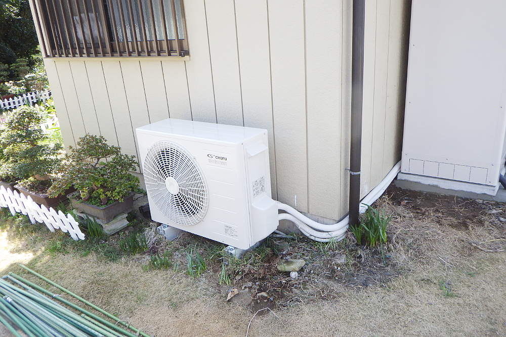 交換後のヒートポンプ