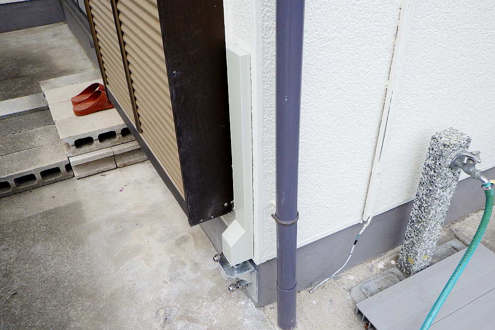 施工後のホールダウン金物