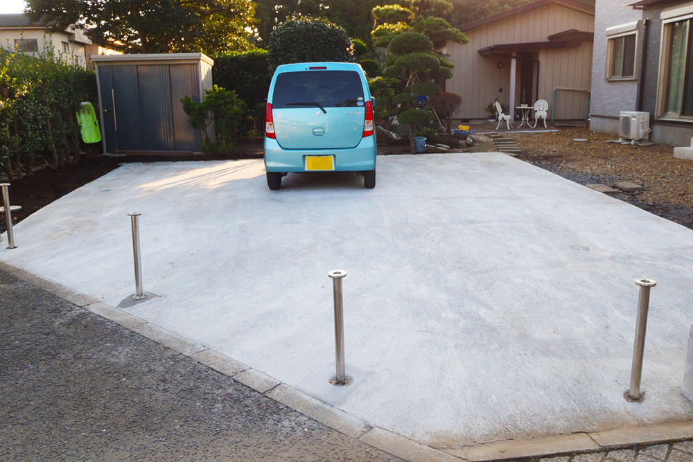 茨城県水戸市　駐車場コンクリート打設