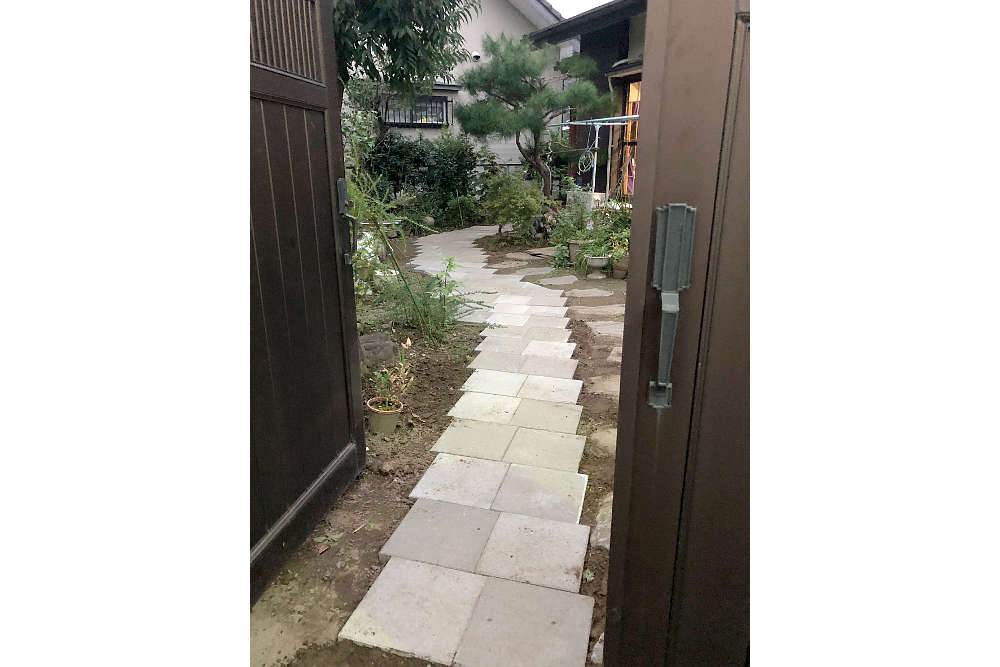施工後の庭