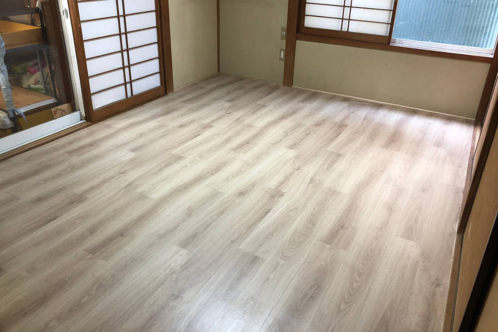 施工後の床