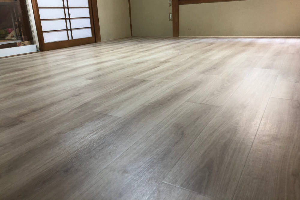 施工後の床