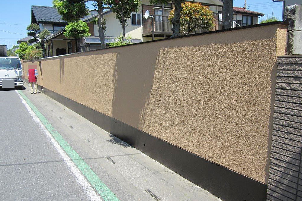 施工後の塀