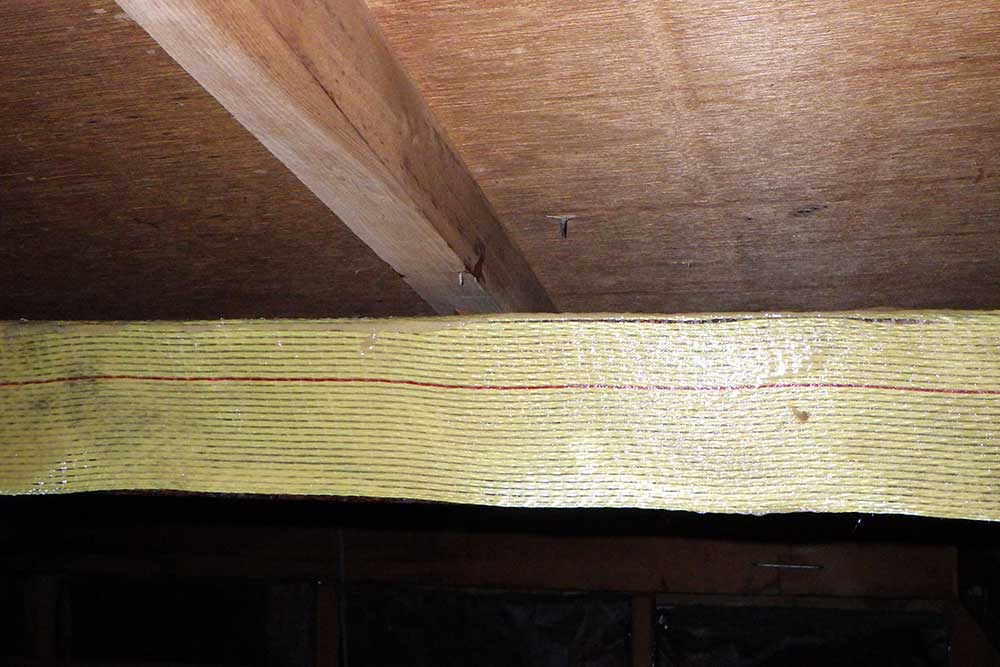施工後の小屋裏木部