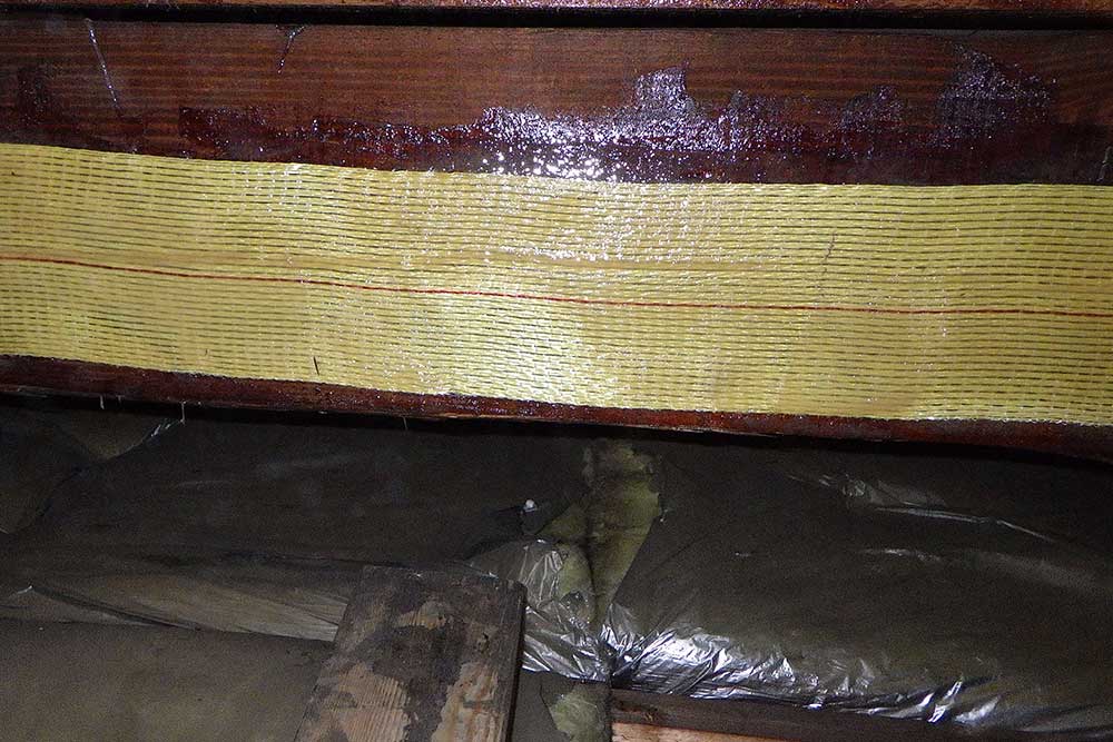 施工後の小屋裏木部