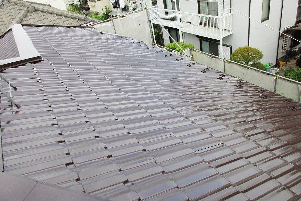 塗装後の屋根