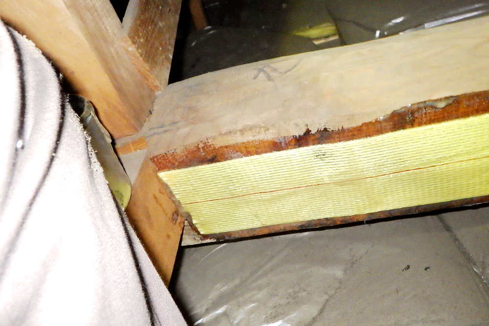 施工後の小屋裏木部