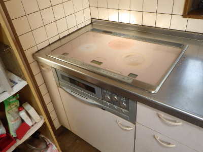 交換前のキッチン側リモコン