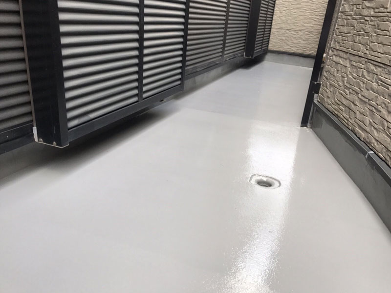 塗装後のベランダ