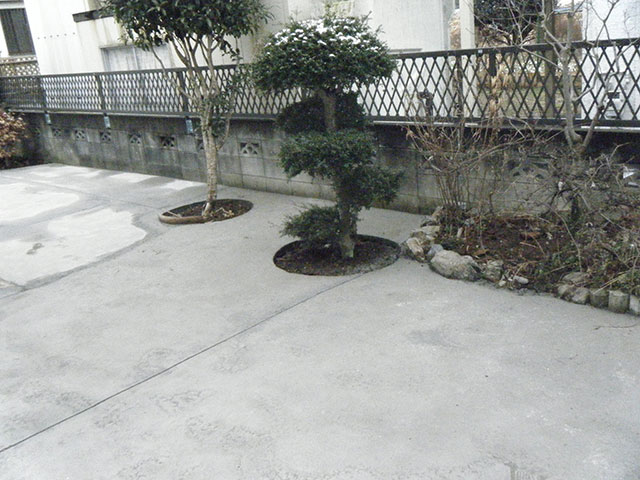 コンクリートが乾いたら木枠を外す