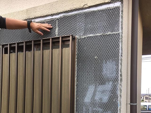 ラス網取り付け