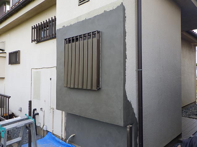 モルタル塗り込み完了