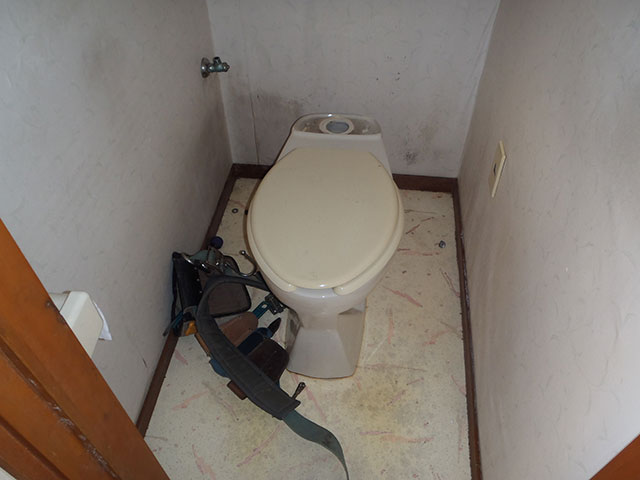 既存のトイレの解体