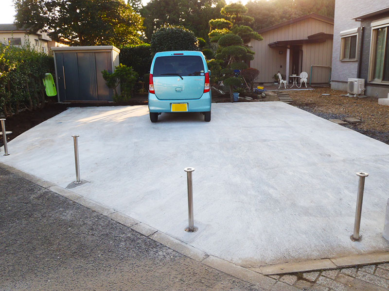 施工後の駐車場部分