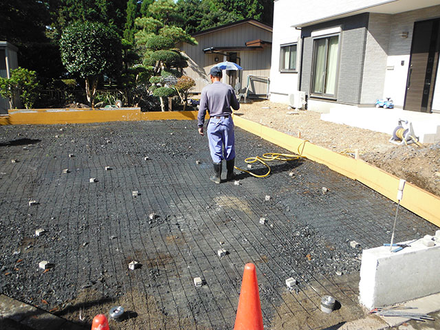 メッシュ筋の設置