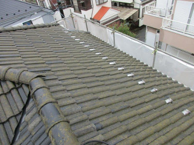 施工前の屋根