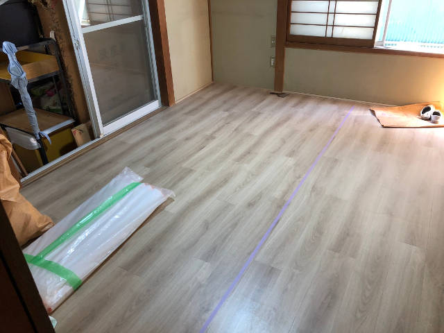 床材を貼り込んだ部屋