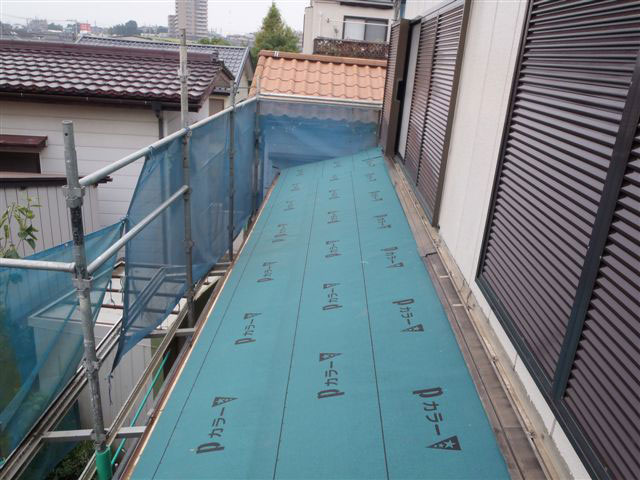 ガルバリウム屋根張込み