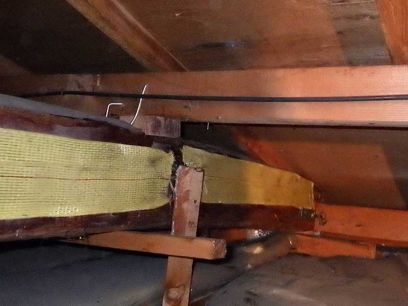 施工後の小屋裏木部