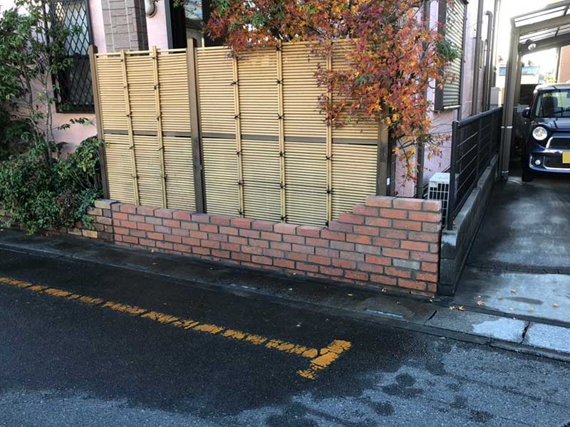 施工後のブロック塀