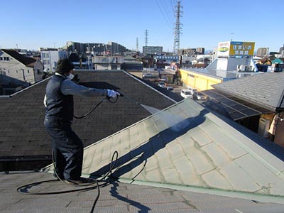 塗装前の下屋根