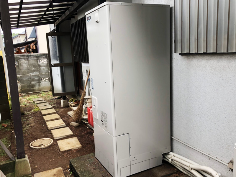 施工後のエコキュート