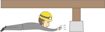 床下点検のイラスト