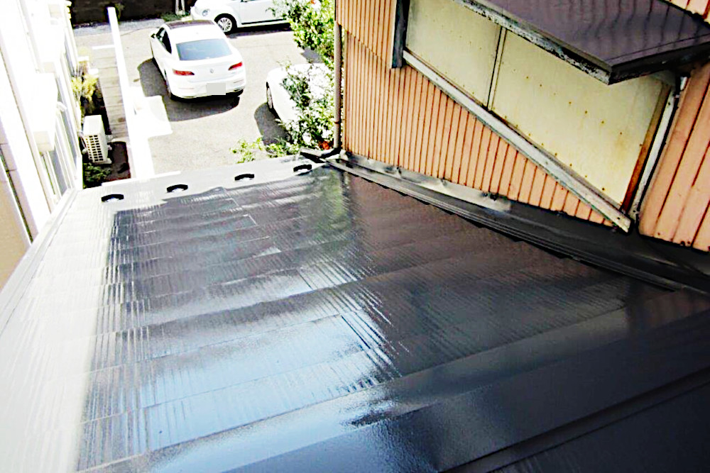 塗装後の大屋根