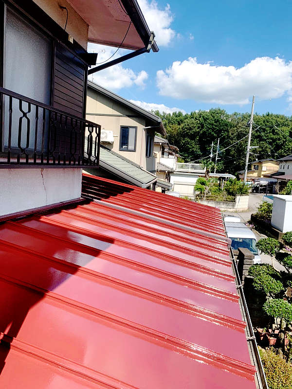 塗装後の屋根