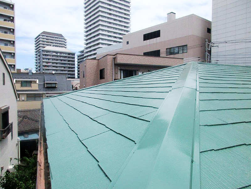塗装後の屋根