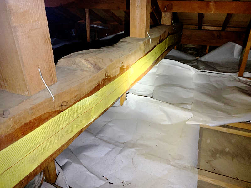 施工後の小屋裏木部