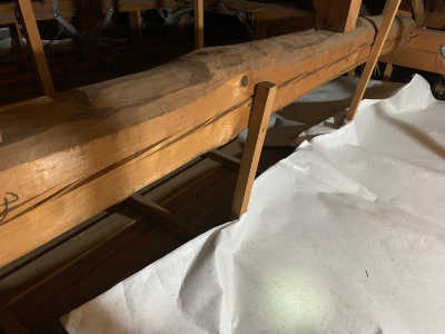 施工前の小屋裏木部