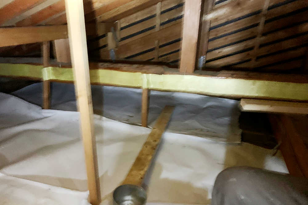 施工後の小屋裏木部