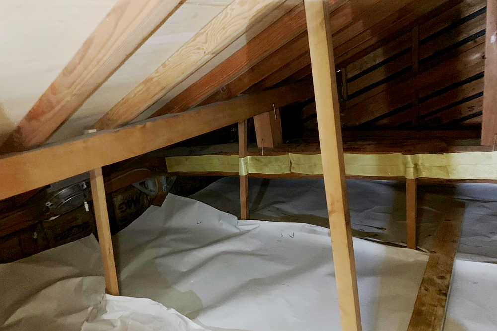 施工後の小屋裏木部