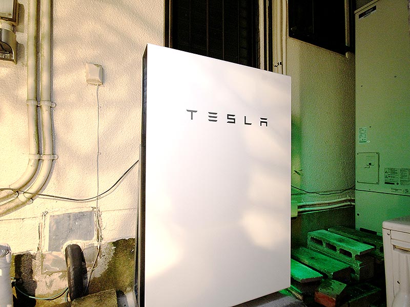 設置後のテスラPowerwall