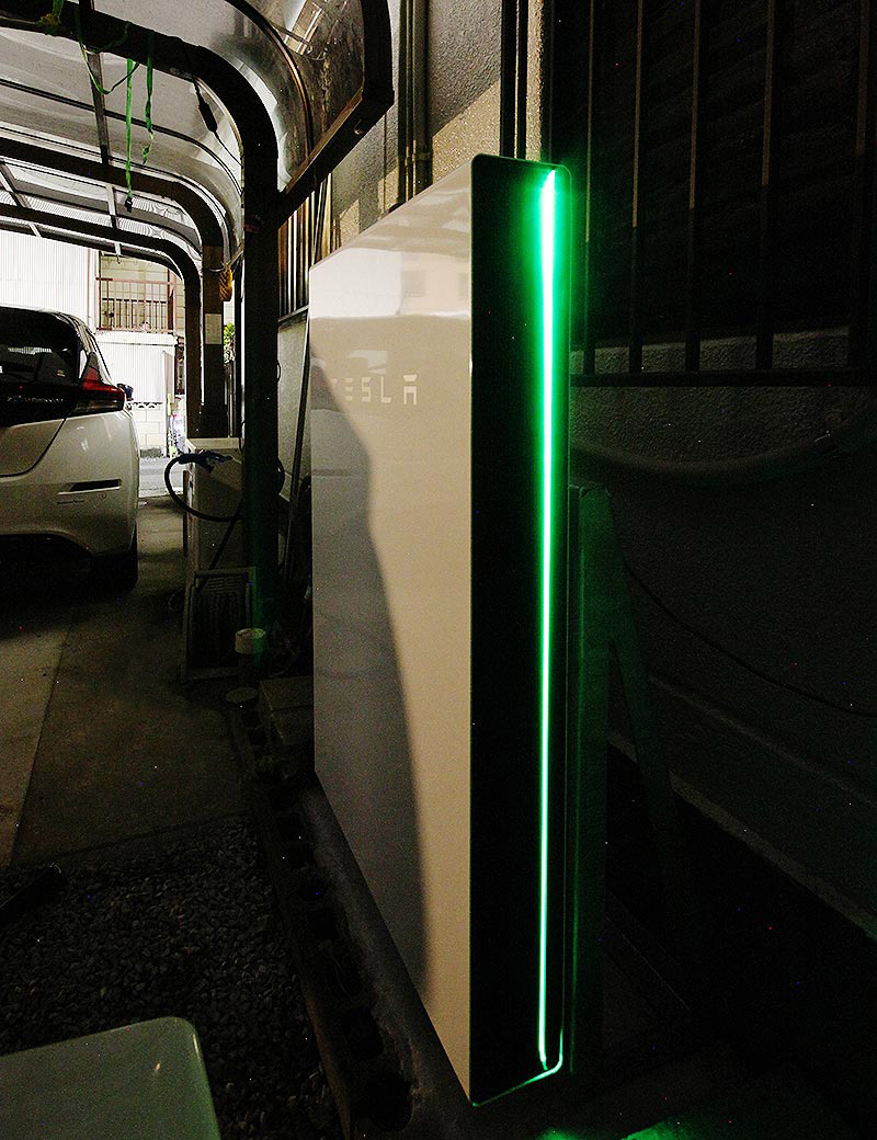 設置後のテスラPowerwall