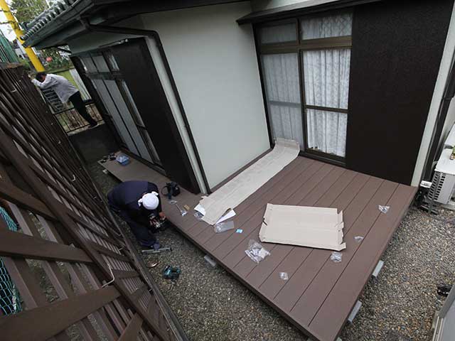 床材の張り込み