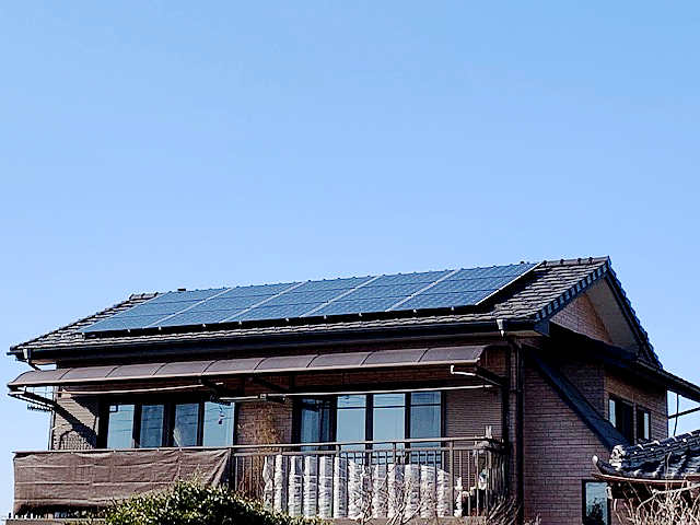 太陽光パネルの設置完了