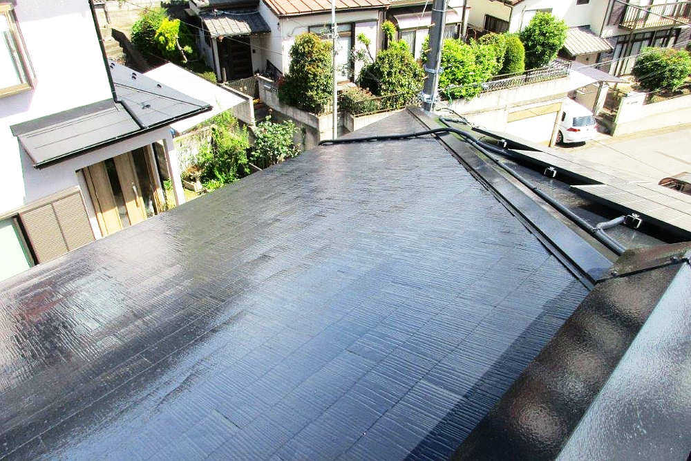 塗装後の屋根