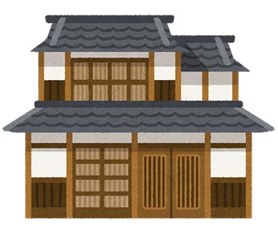 瓦屋根の住宅のイラスト