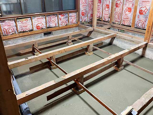 ベタ基礎工事の完了