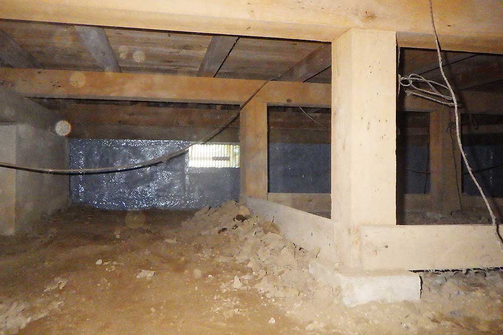 施工後の床下基礎