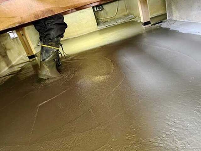 ベタ基礎工事完了