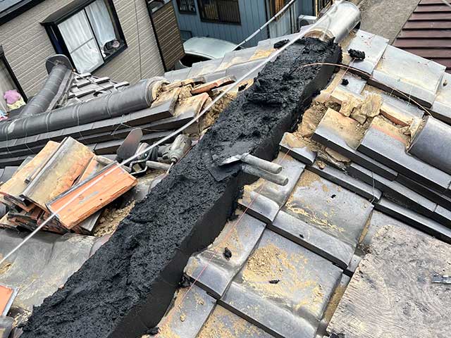 南蛮漆喰打ち込み