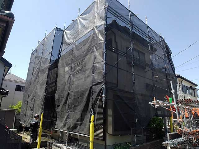 足場の組み立て