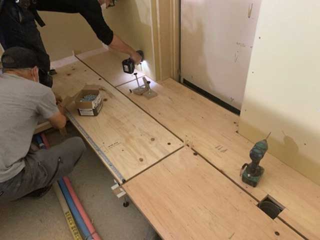 置き床の施工