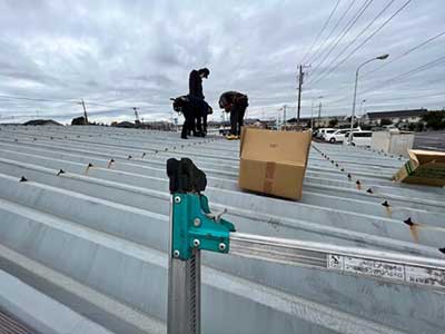 設置前のガレージ屋根