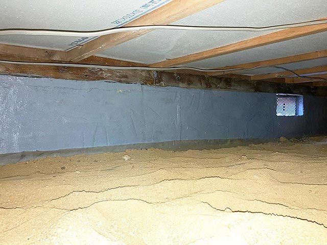 タックダイン施工後の床下基礎