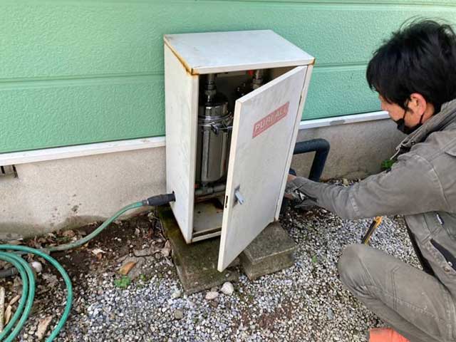 既存の濾過装置の撤去
